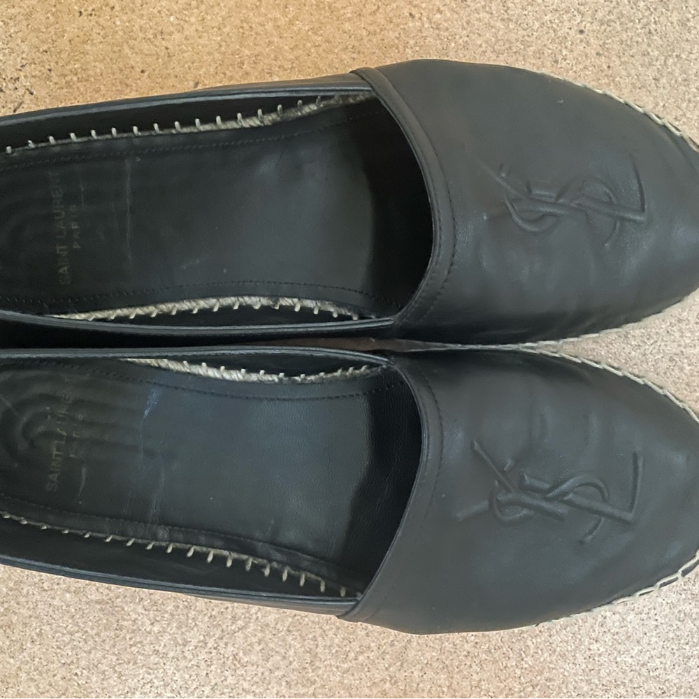 Saint Laurent Monogram Espadrilles In Lambskin